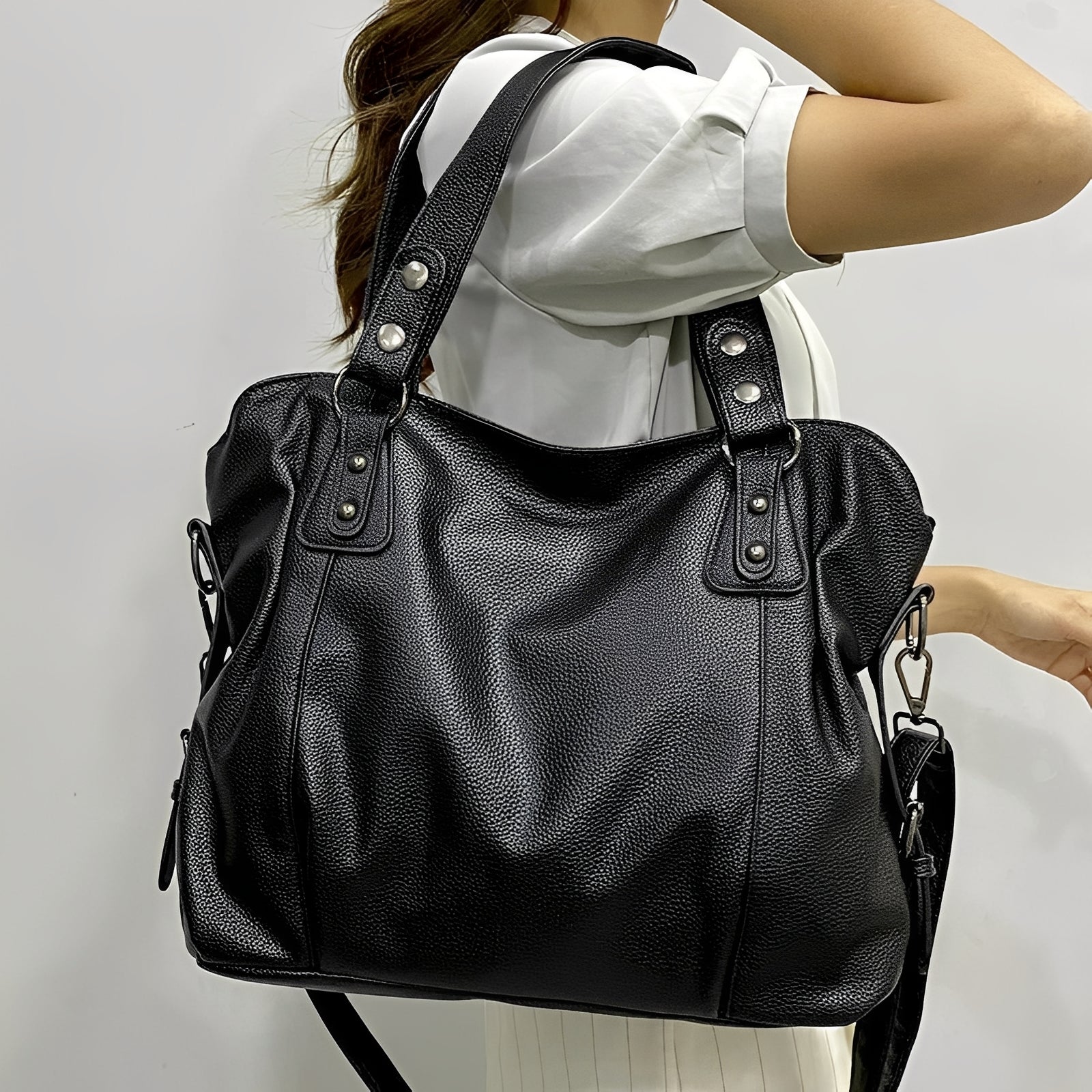 Erika - Grand sac à main en cuir pour femmes