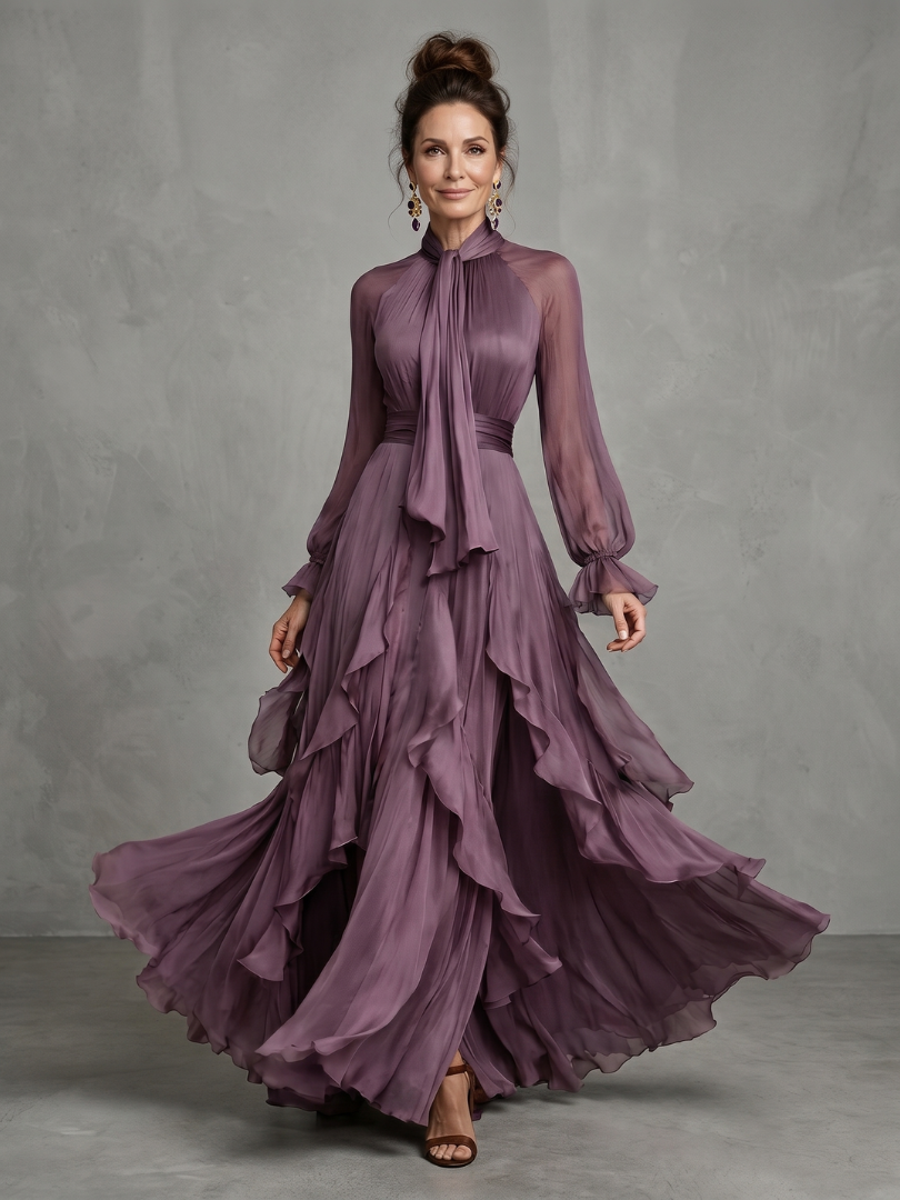 Monika| Robe Maxi avec Fente et Col