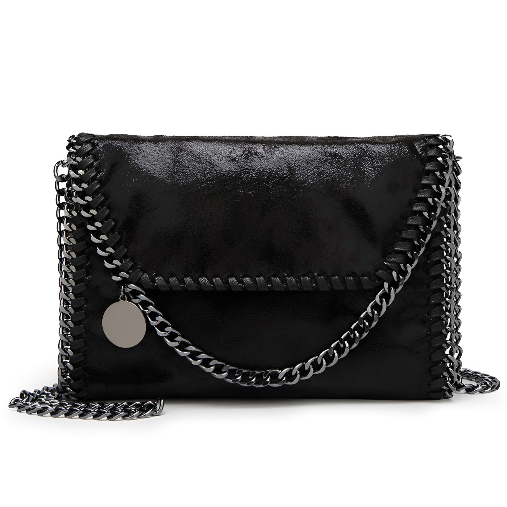 Charlotte - Élégant sac à bandoulière en cuir avec chaîne pour femmes