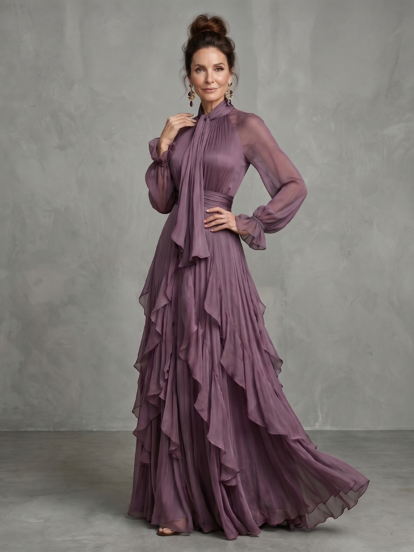 Monika| Robe Maxi avec Fente et Col