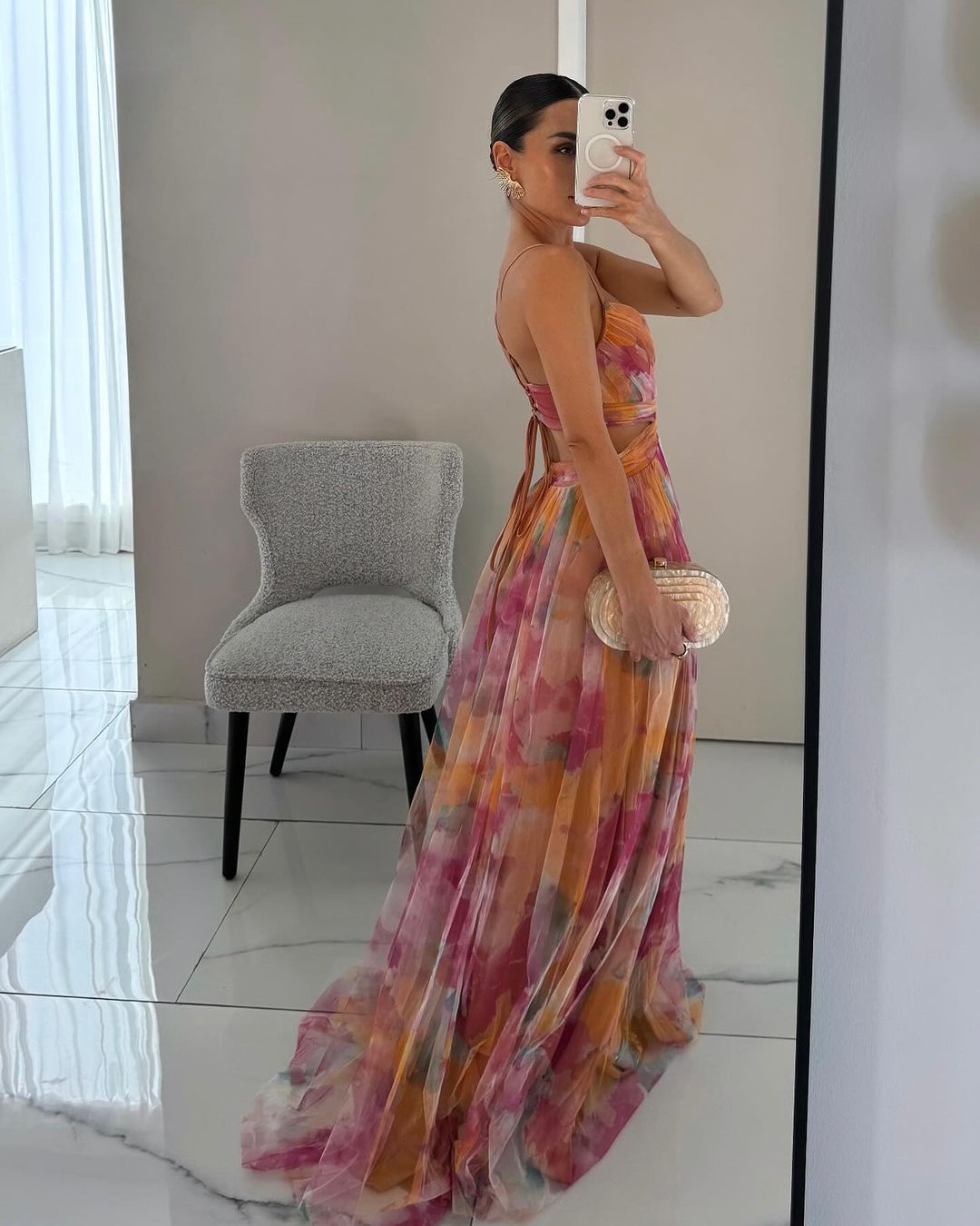 Giselle | Robe maxi magique avec imprimé floral