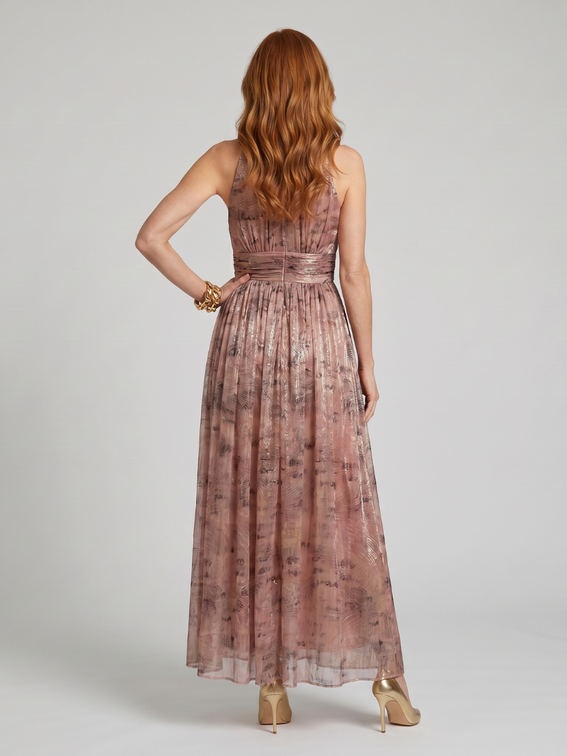 Marija | Robe midi avec finition texturée sans manches