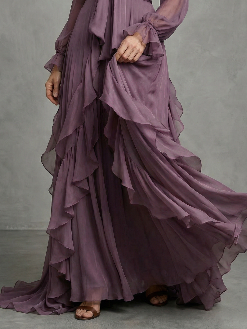 Monika| Robe Maxi avec Fente et Col