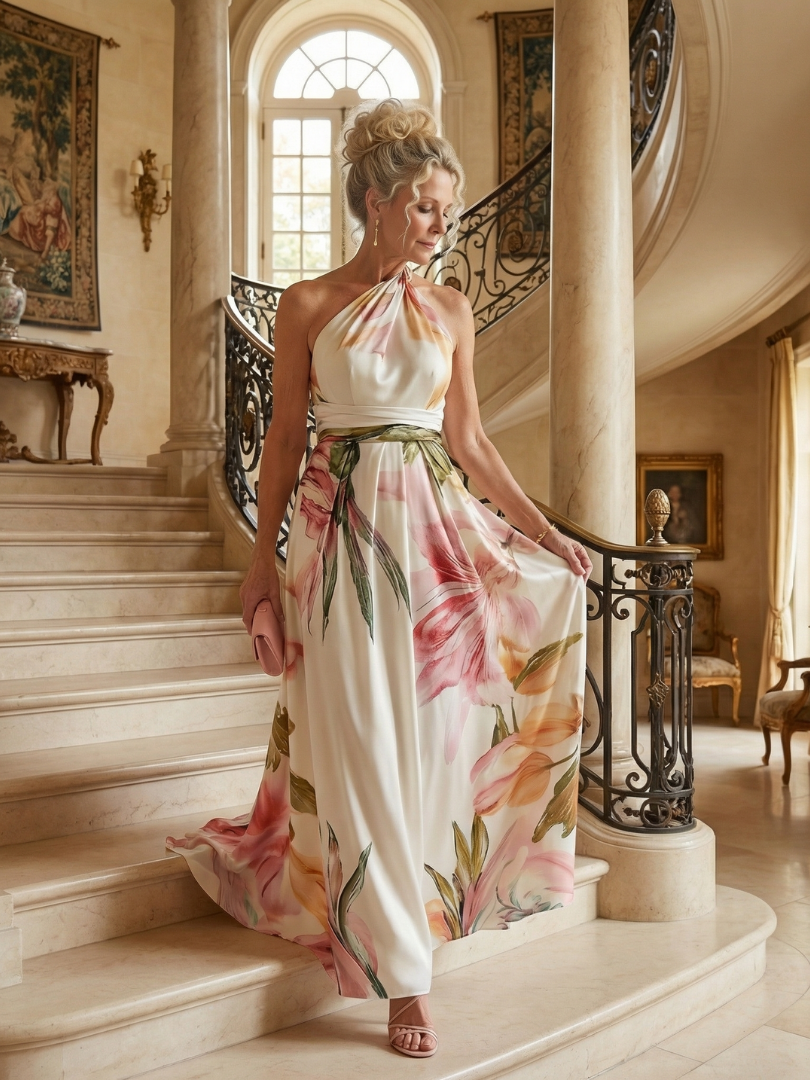 Jasmina | Robe Maxi Fleurie Lagana