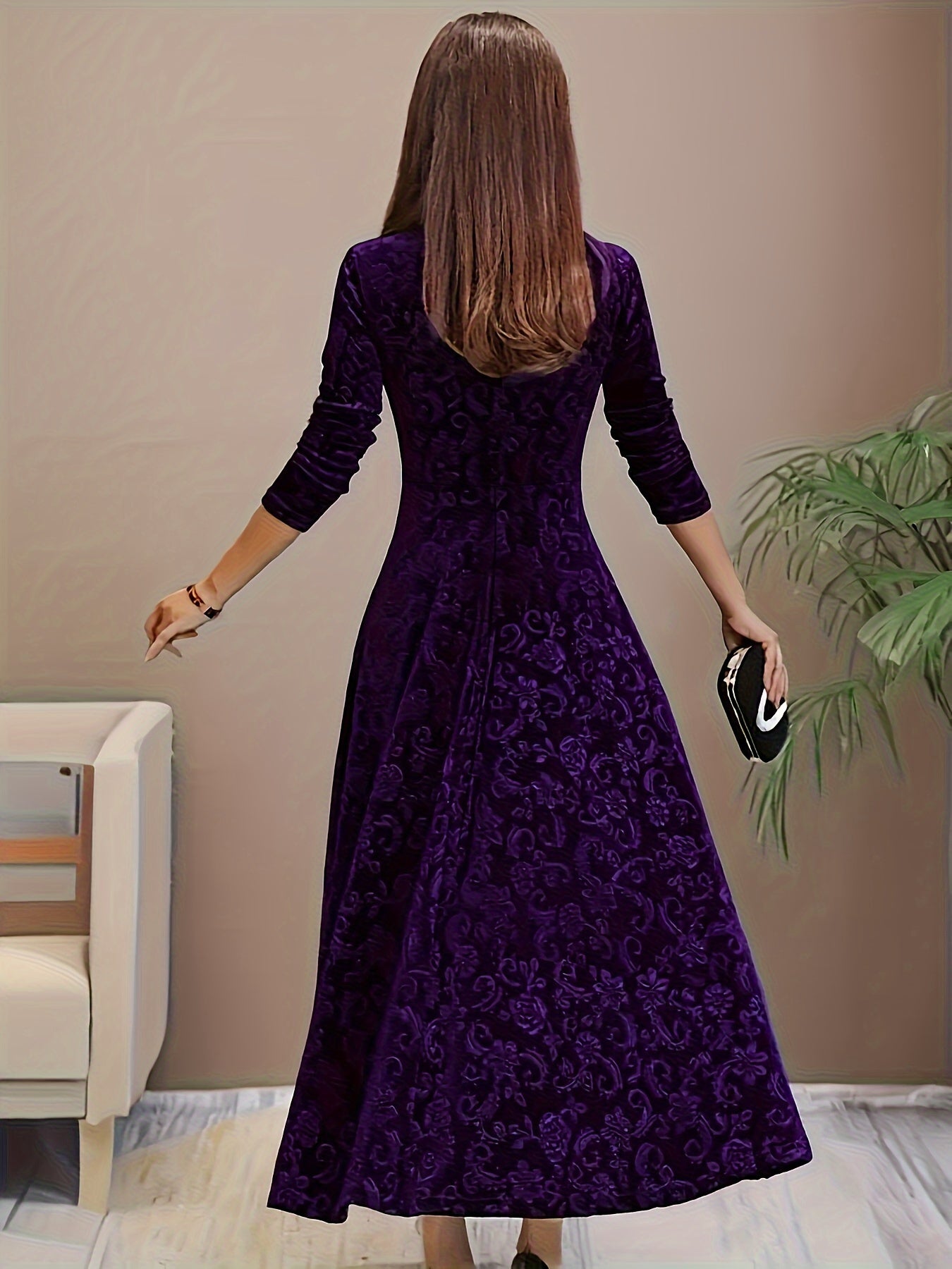 Julie | Robe Maxi Élégante à Motifs