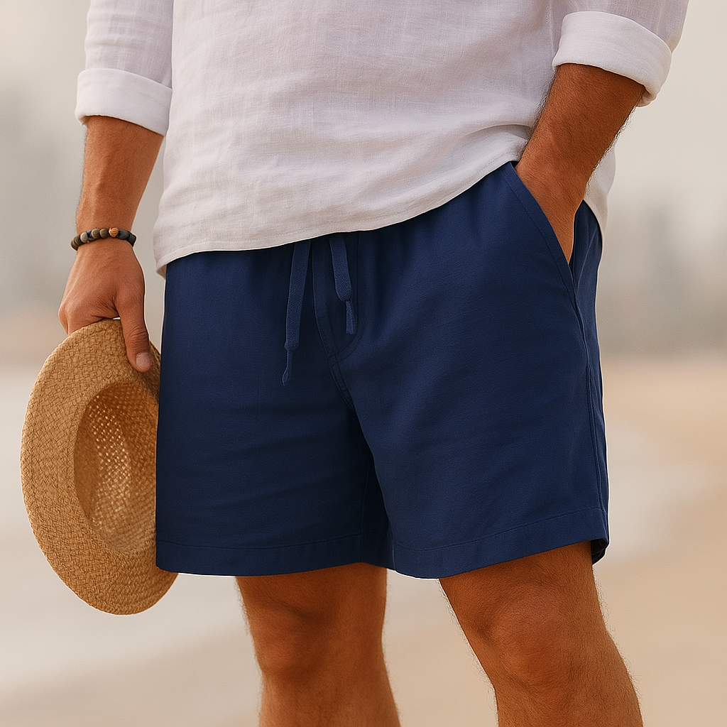 Cazel | Short élégant en lin à taille élastique