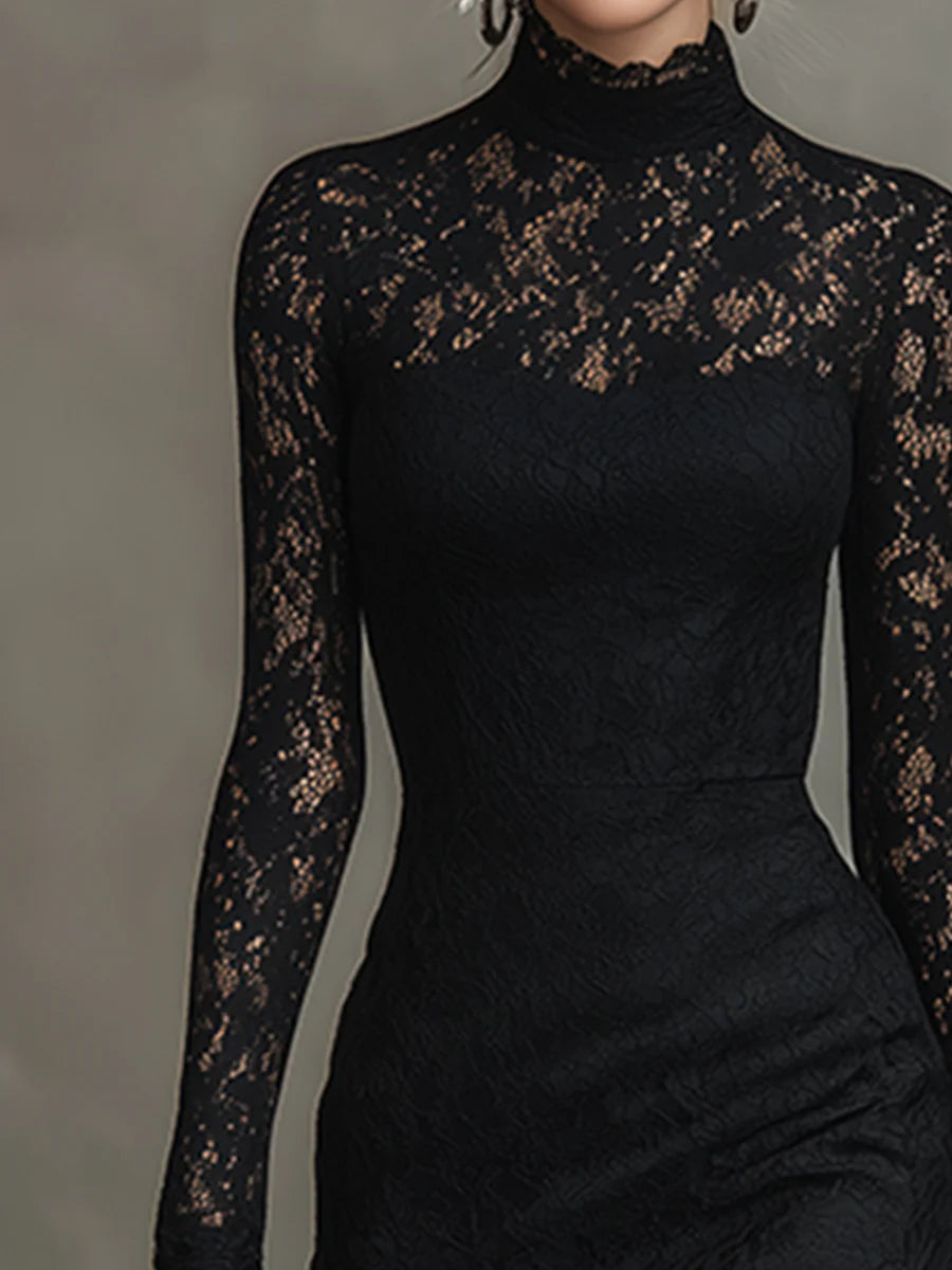 Jeanne | Robe Maxi Élegante en Dentelle à Queue de Poisson