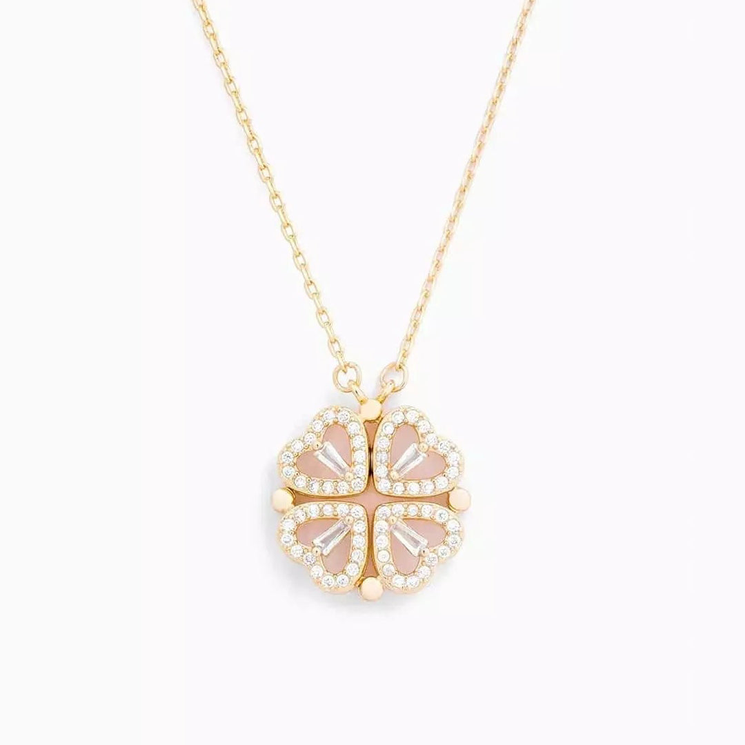 Clémence | Collier Trèfle Porte-Bonheur Serti de Cristaux