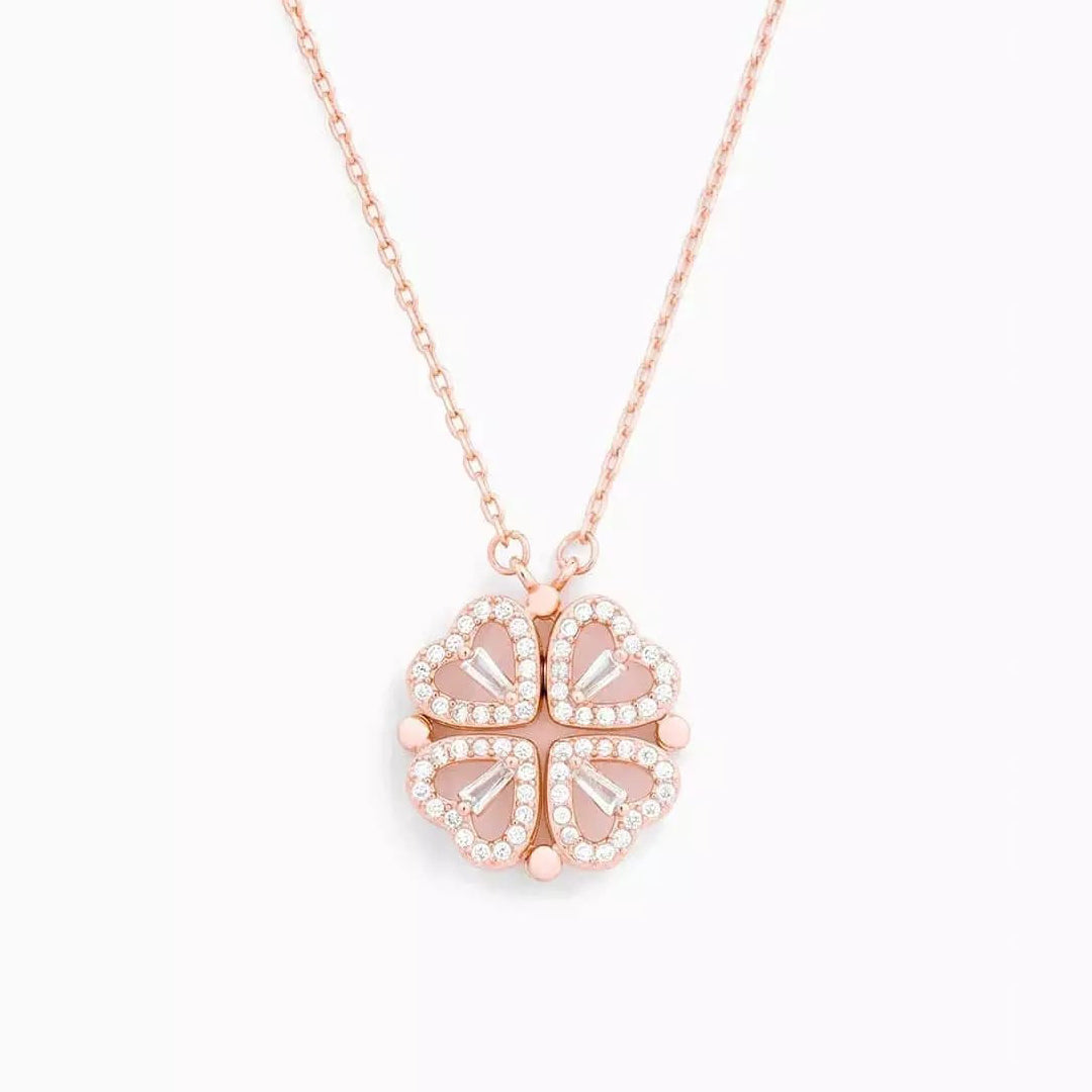 Clémence | Collier Trèfle Porte-Bonheur Serti de Cristaux
