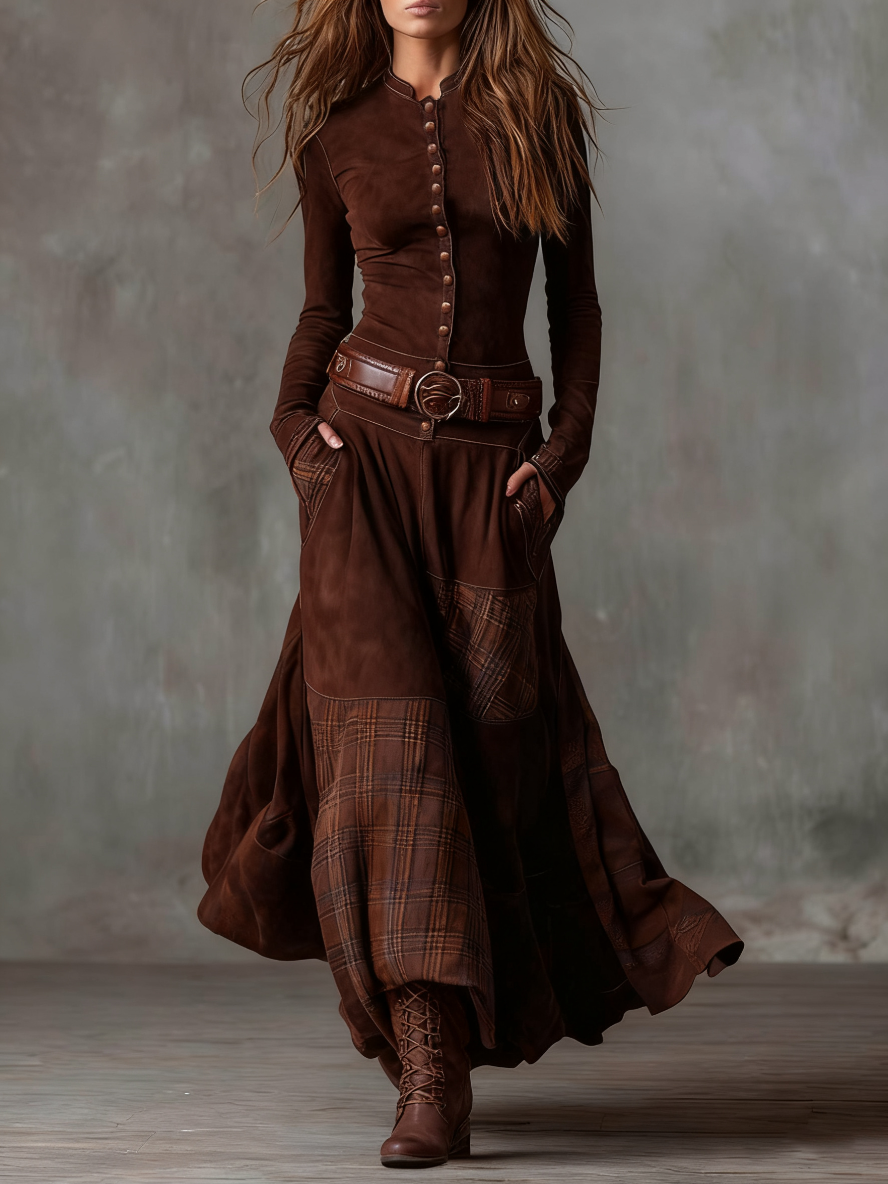 Jada | Robe maxi avec ceinture