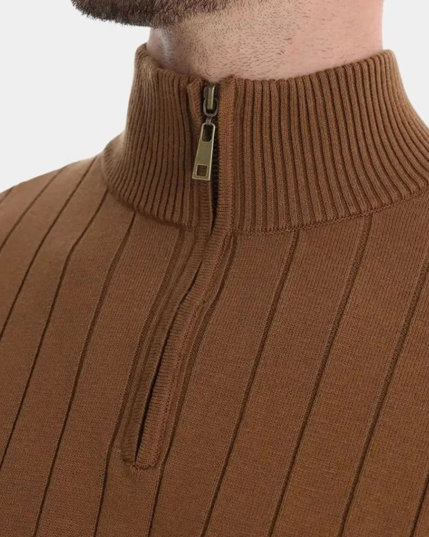 Mikkel™ | Pull en Coton avec Demi-Zip