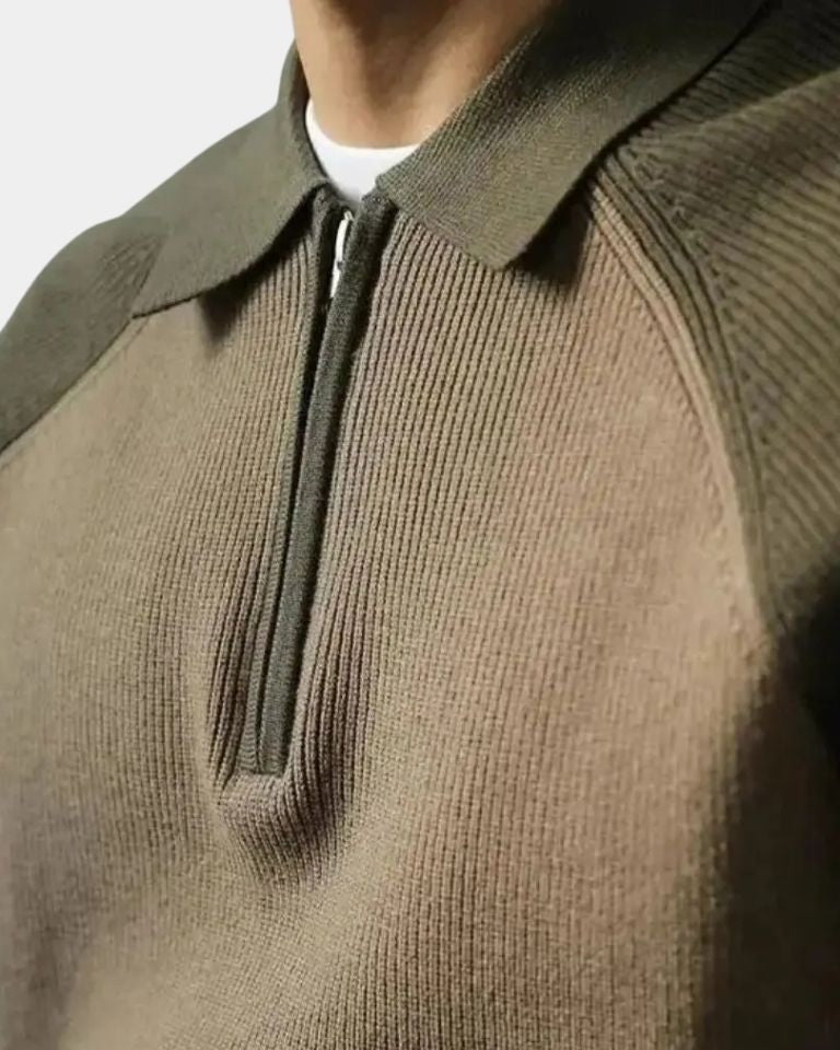 Peter™ | Sweatshirt à Zipper et Manches Raglan