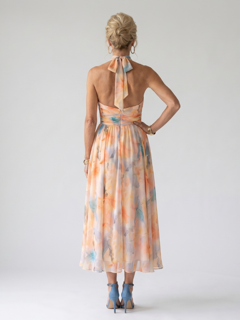 Ana| Robe Halter Midi Dress