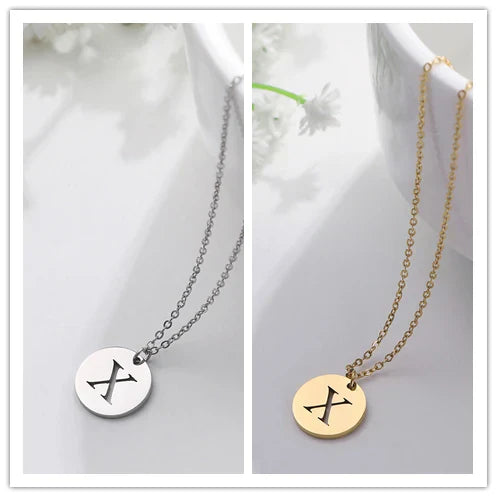 Collier Pendentif Lettre en Or Élégant