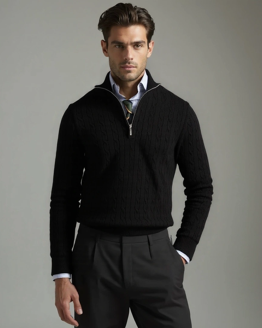 Tobias™ | Pull avec Fermeture Éclair et Motif