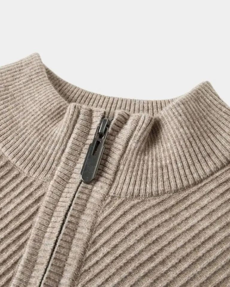 Vilhelm™ | Pull Basique avec Demi-Zip