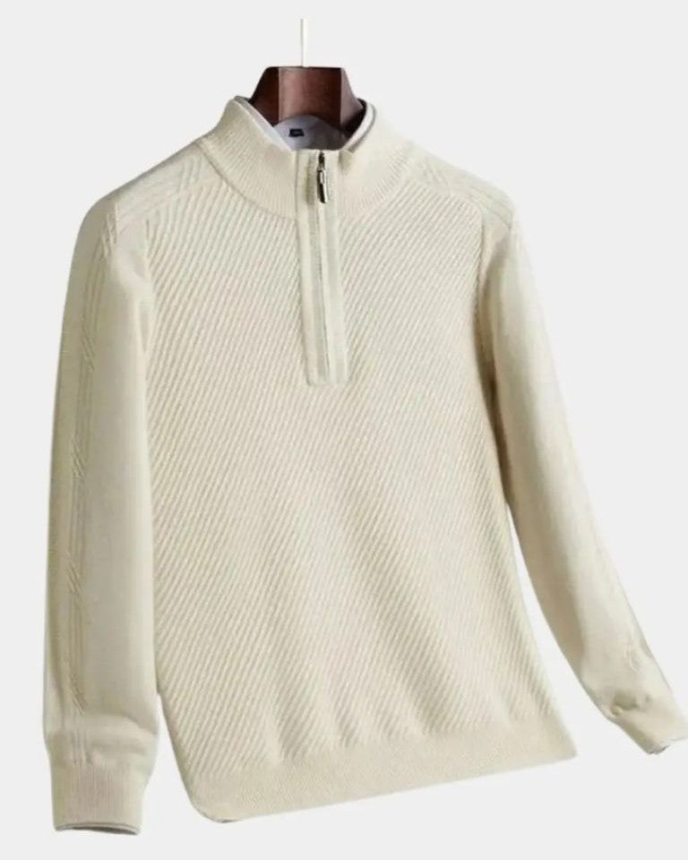 Vilhelm™ | Pull Basique avec Demi-Zip