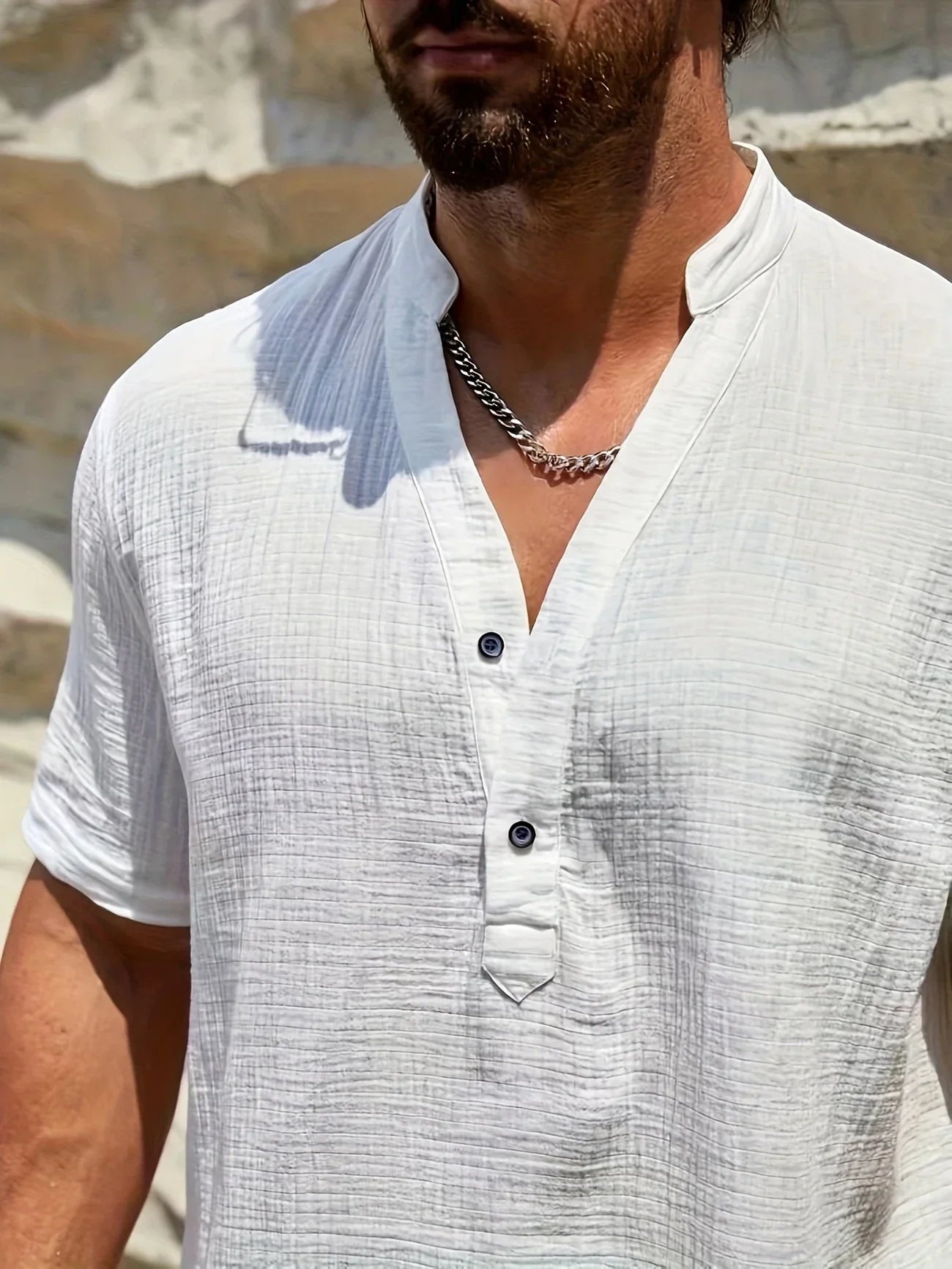 Cazel | Chemise d’été élégante à col montant