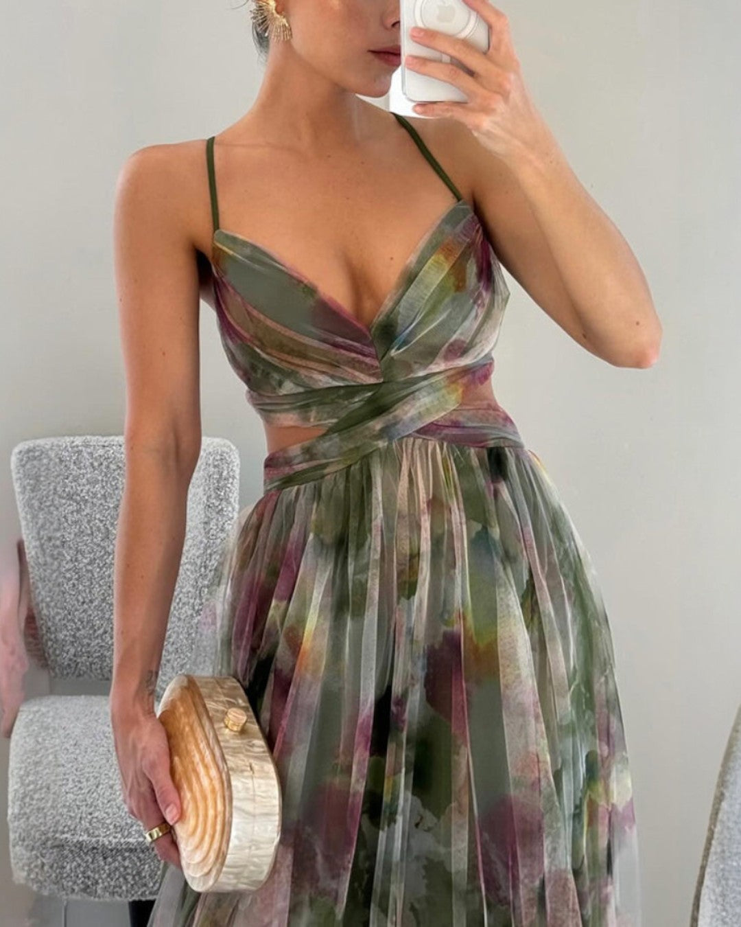 Giselle | Robe maxi magique avec imprimé floral