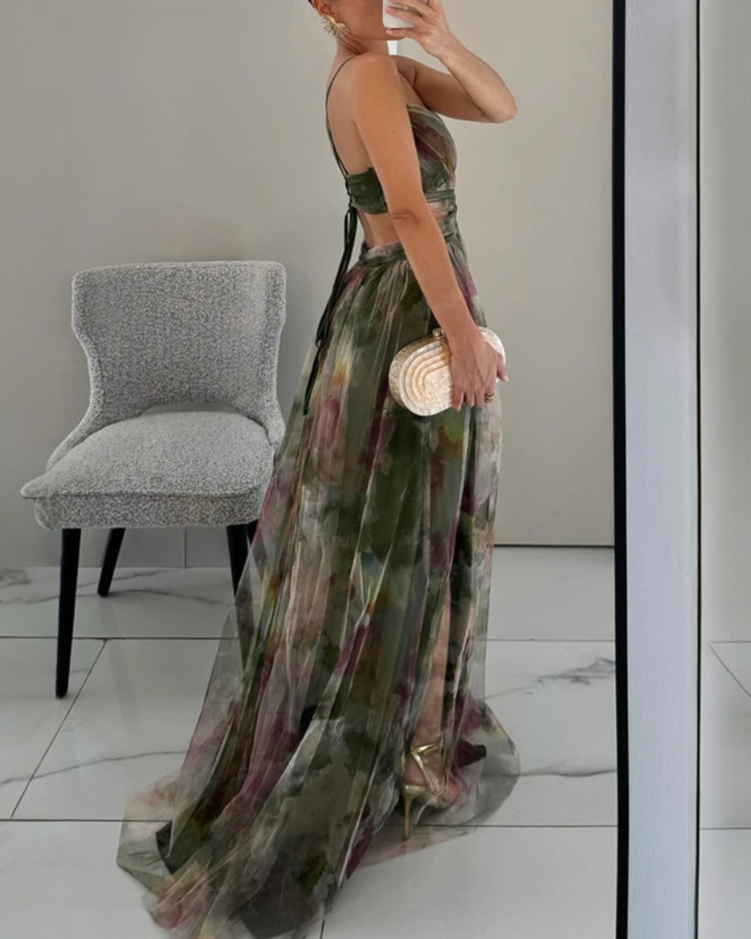 Giselle | Robe maxi magique avec imprimé floral