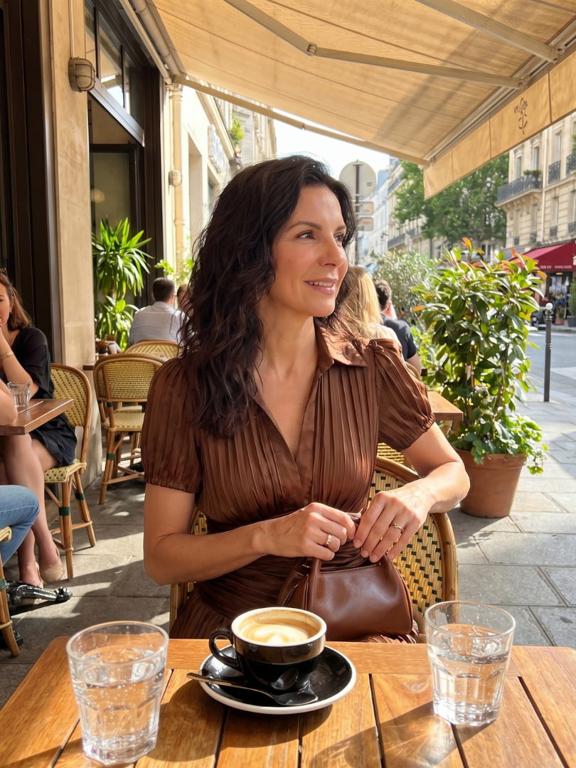 Ivana | Robe midi avec taille froncée