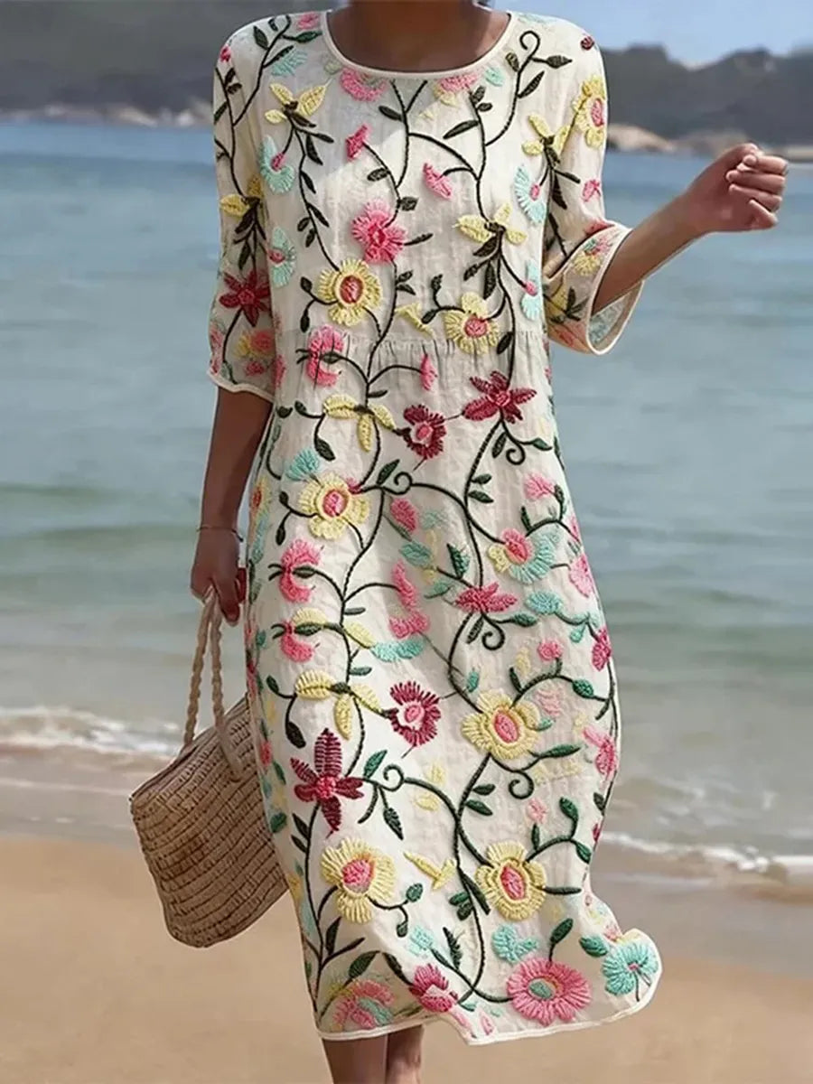 Erica | Robe Fleurie Élégante