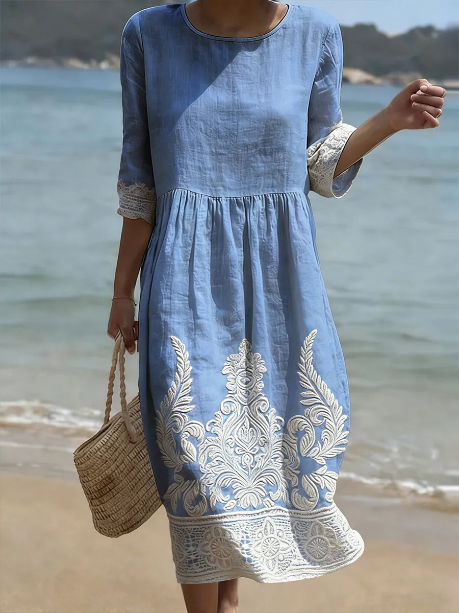 Ambre | Robe Fleurie Élégante