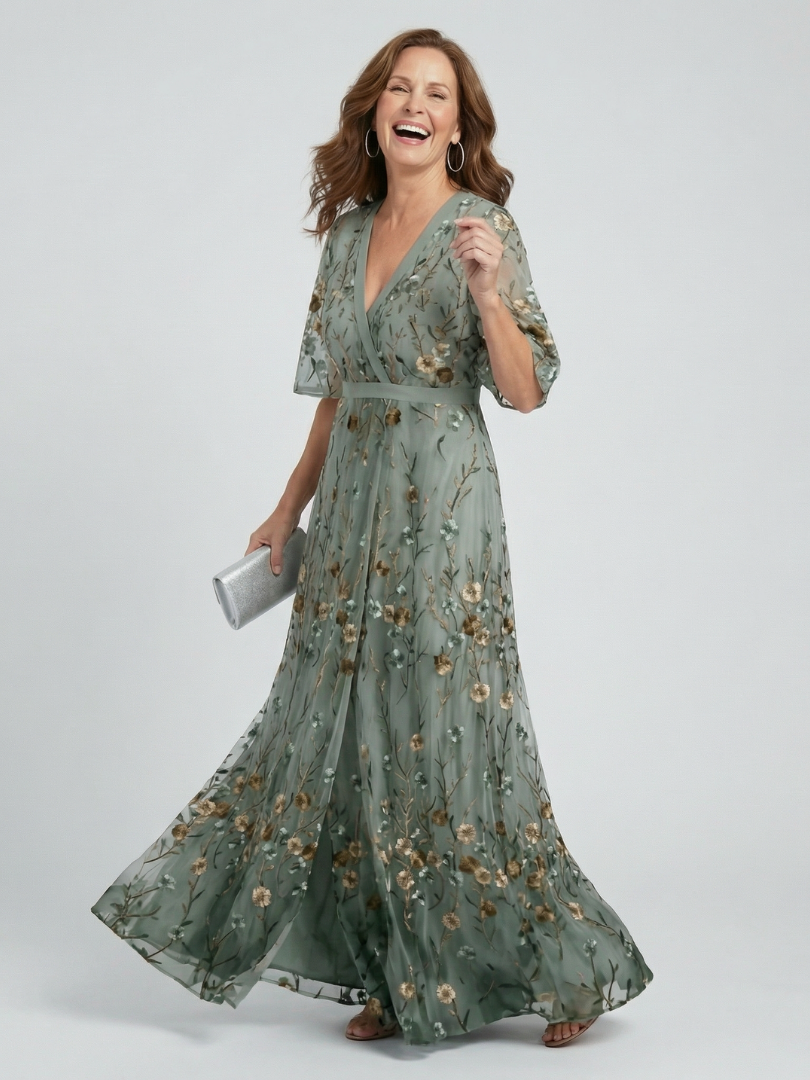 Aleksandra  | Robe Maxi Halter Bloom Flow