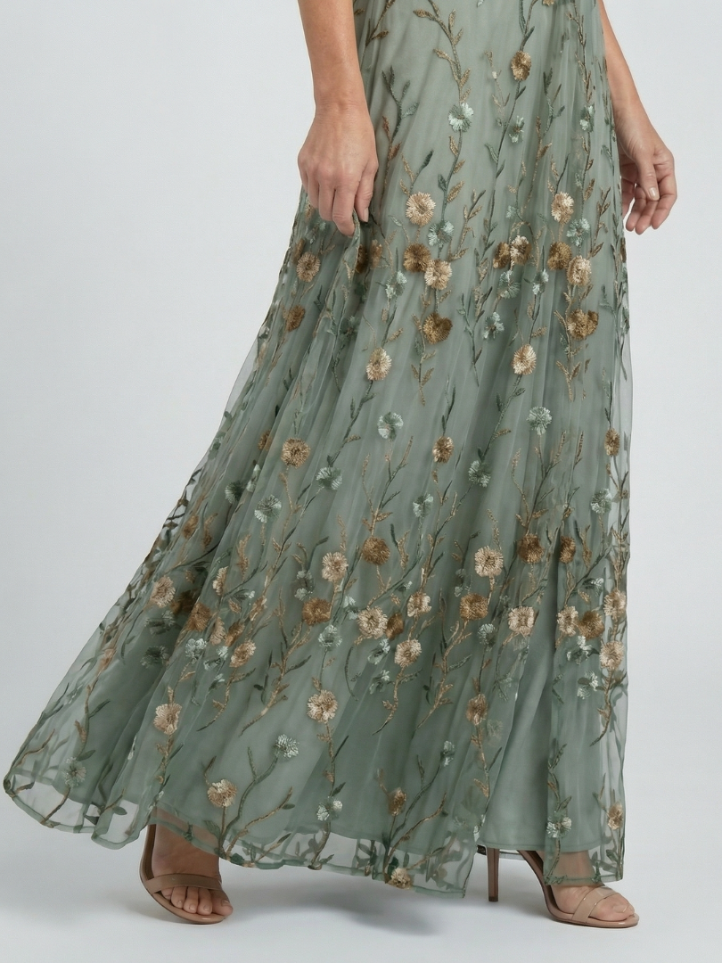 Aleksandra  | Robe Maxi Halter Bloom Flow