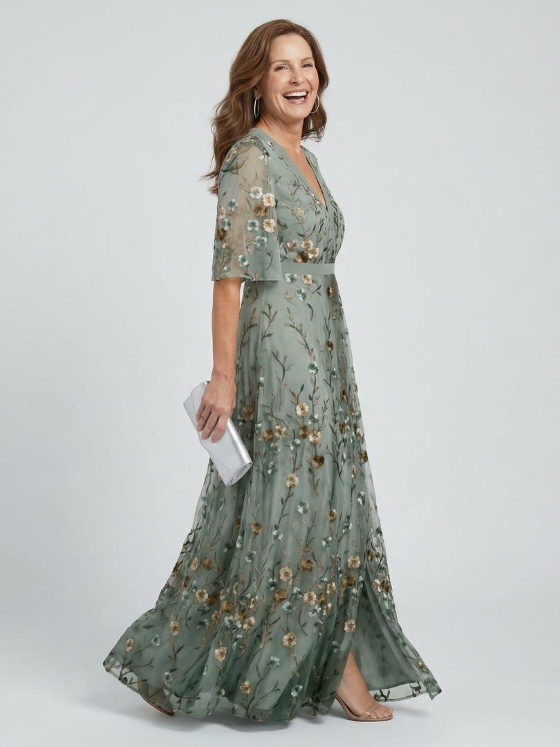 Aleksandra  | Robe Maxi Halter Bloom Flow