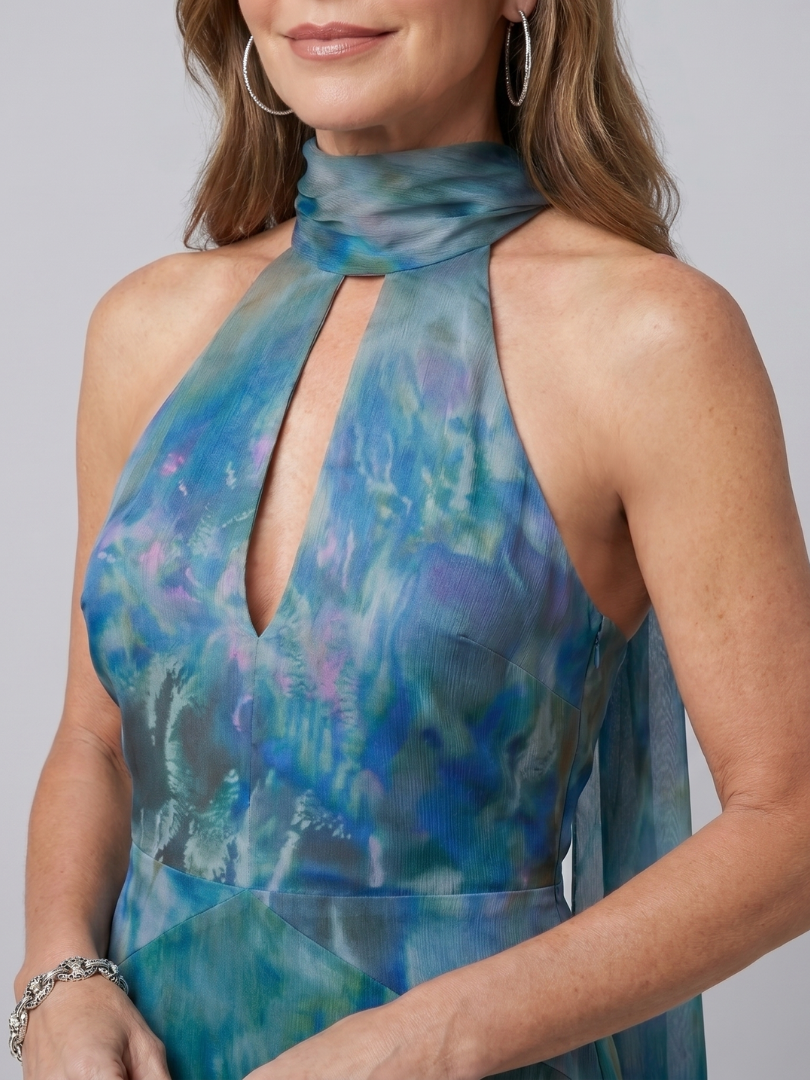 Ljiljana | Robe maxi sans manches à col halter