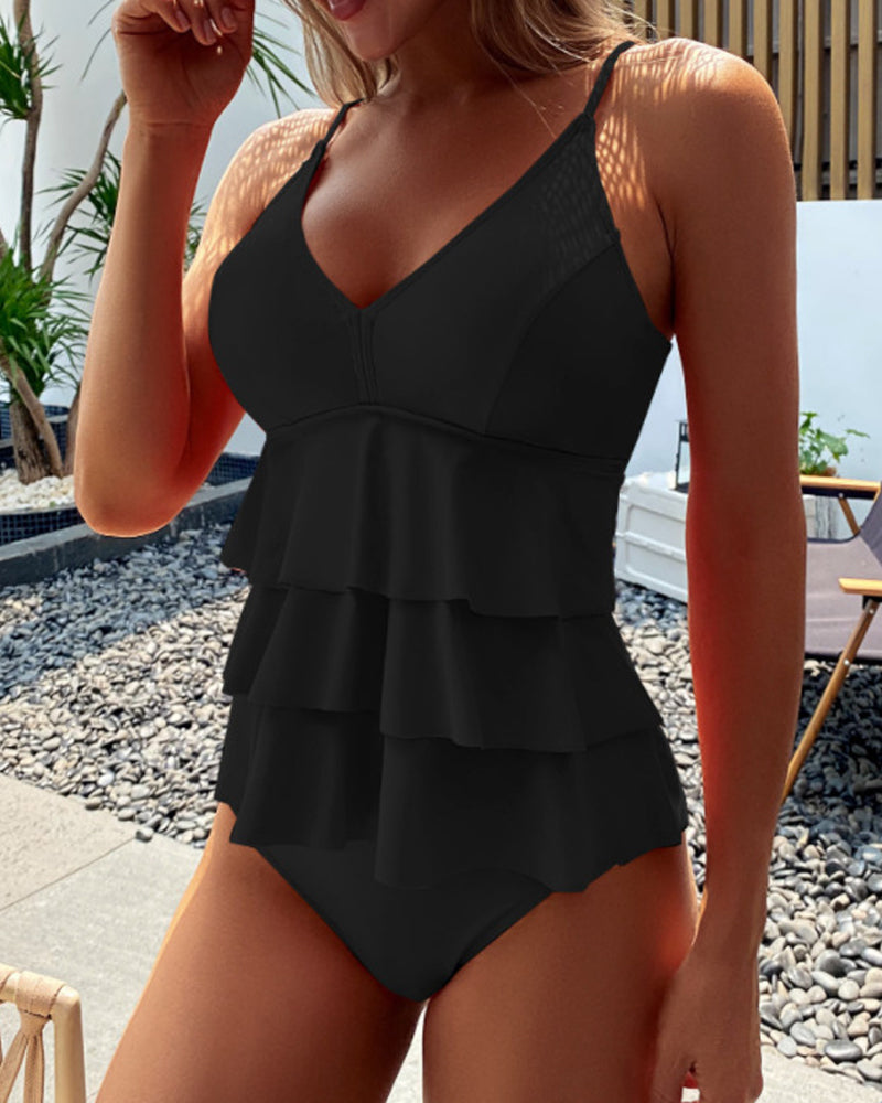 Lia - Maillot de bain élégant avec volants stylés