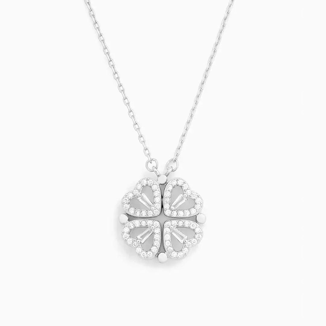 Clémence | Collier Trèfle Porte-Bonheur Serti de Cristaux
