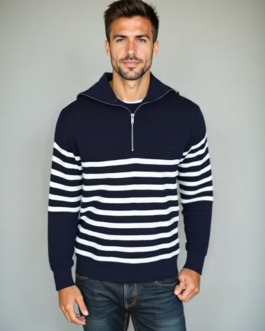 Felix™ | Pull en Maille à Rayures