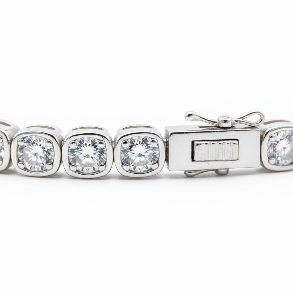 Éloria | Bracelet tennis 4 mm ajustable finition or ou argent 17 cm