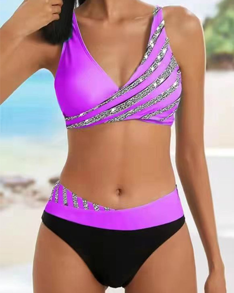Mona - Bikini Drukani dans des couleurs chaudes