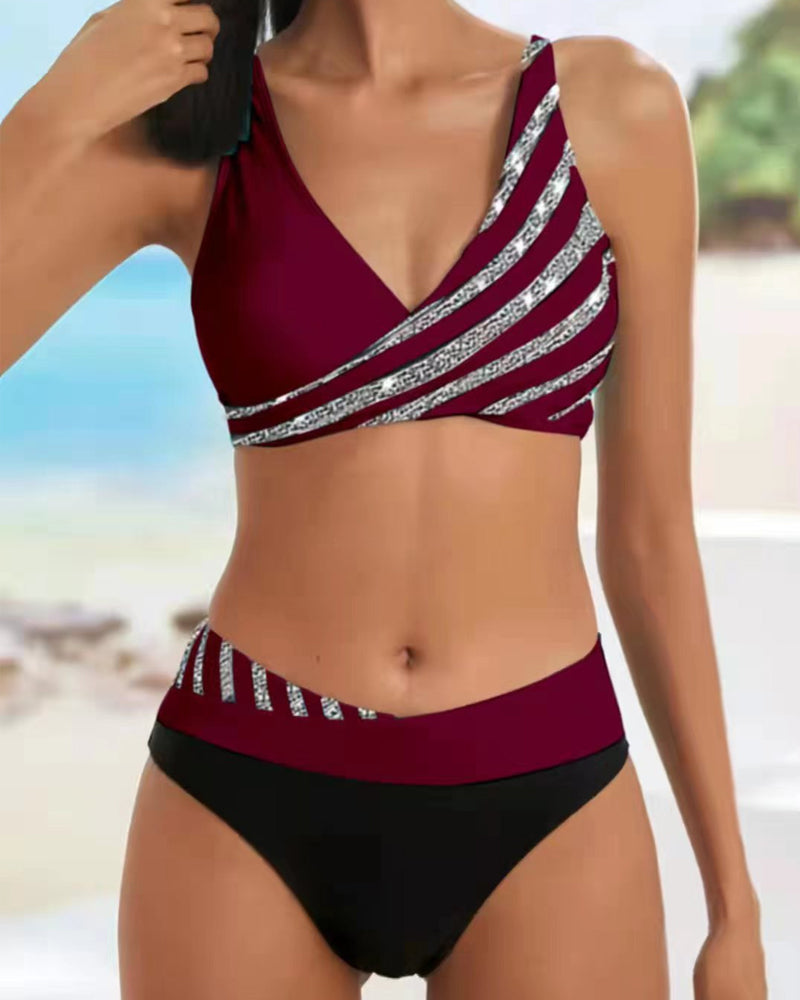 Mona - Bikini Drukani dans des couleurs chaudes