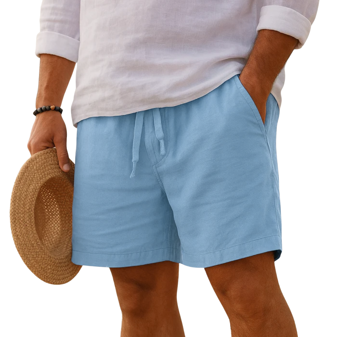 Cazel | Short élégant en lin à taille élastique