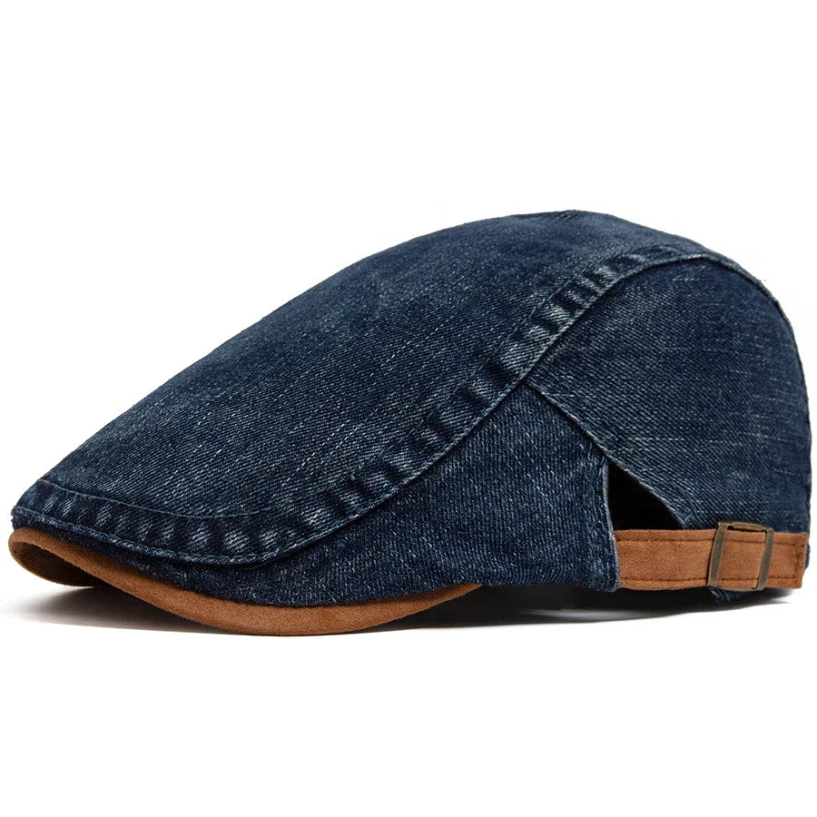 Cazel | Casquette plate premium en denim – style intemporel et confort quotidien