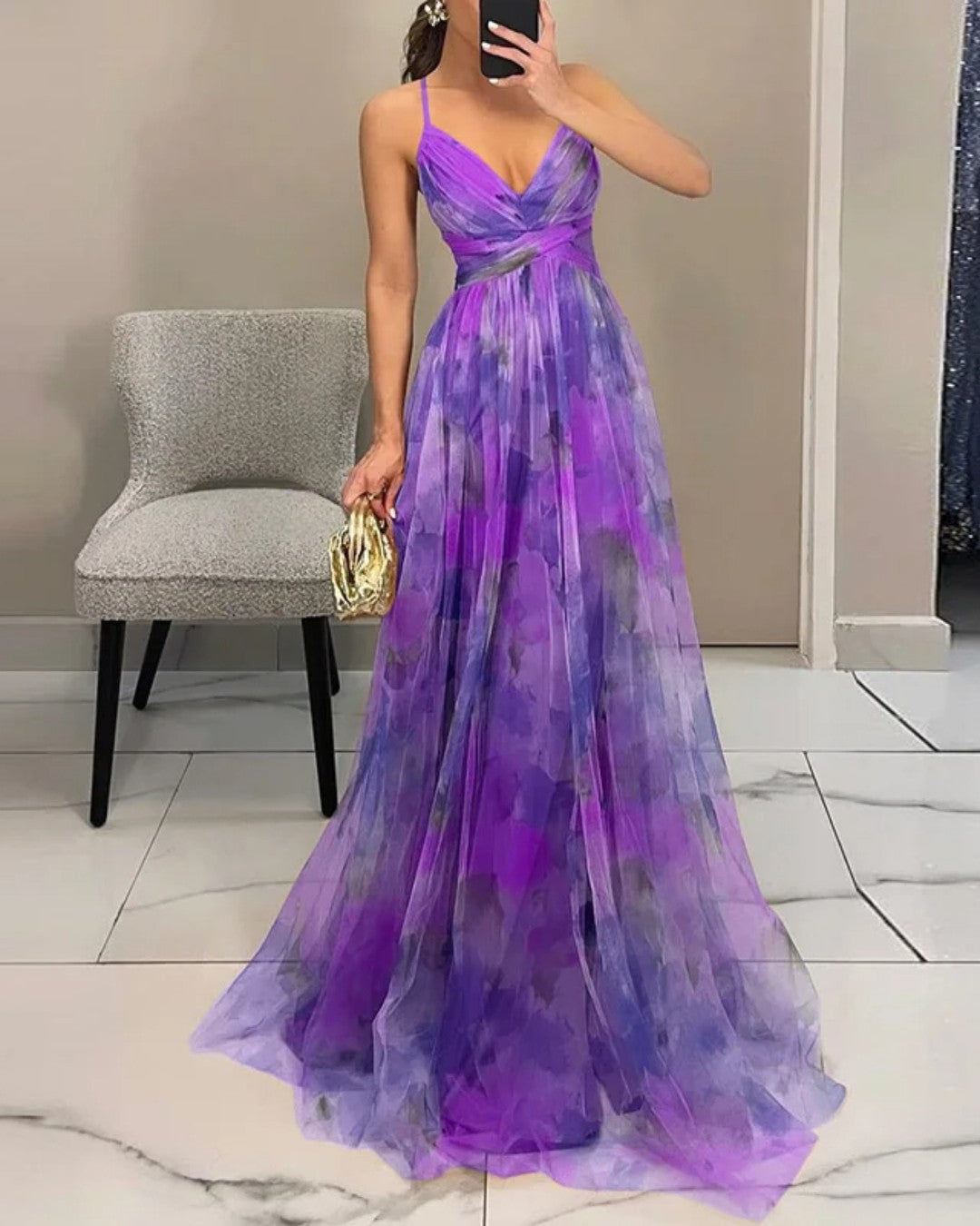 Giselle | Robe maxi magique avec imprimé floral