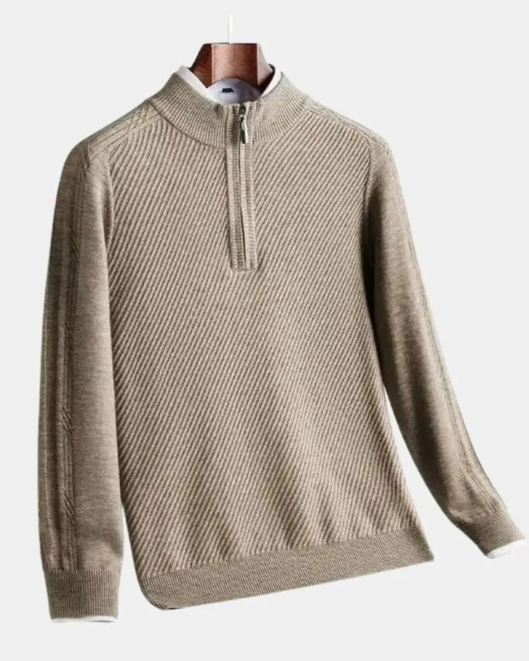 Vilhelm™ | Pull Basique avec Demi-Zip