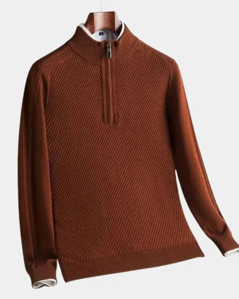 Vilhelm™ | Pull Basique avec Demi-Zip