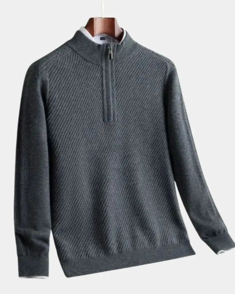 Vilhelm™ | Pull Basique avec Demi-Zip