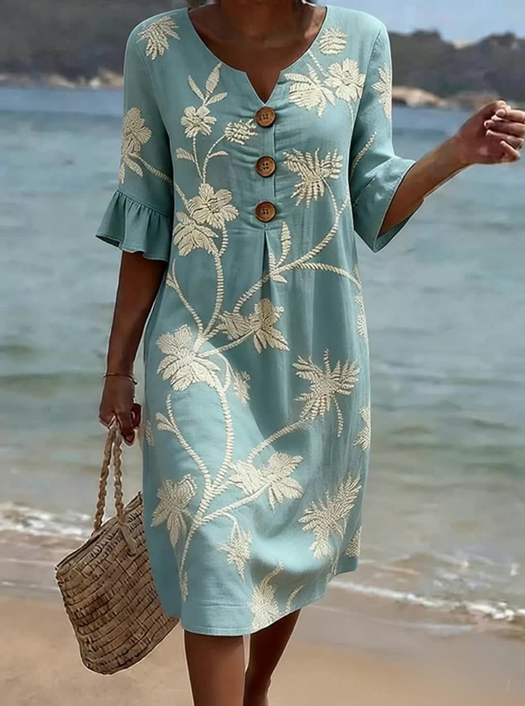 Lucía | Robe Fleurie Élégante